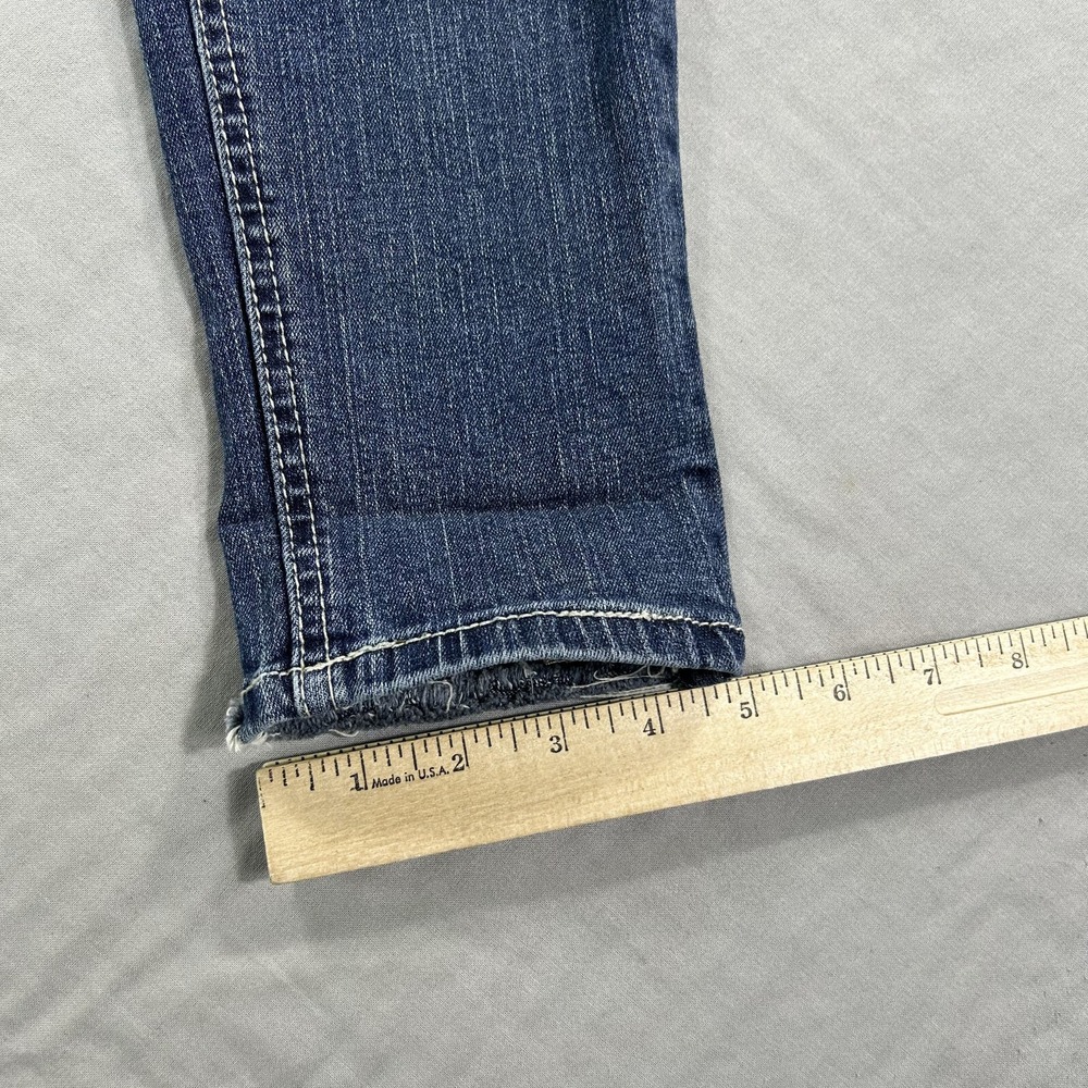 Wallflower Jeans Womens 11‎ Blue Denim Skinny Distressed Cowgirl Western 32x28 - Picture 9 of 12